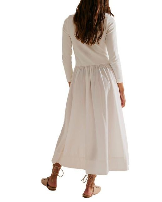 Free People Natural Aelia Long Sleeve Maxi Dress