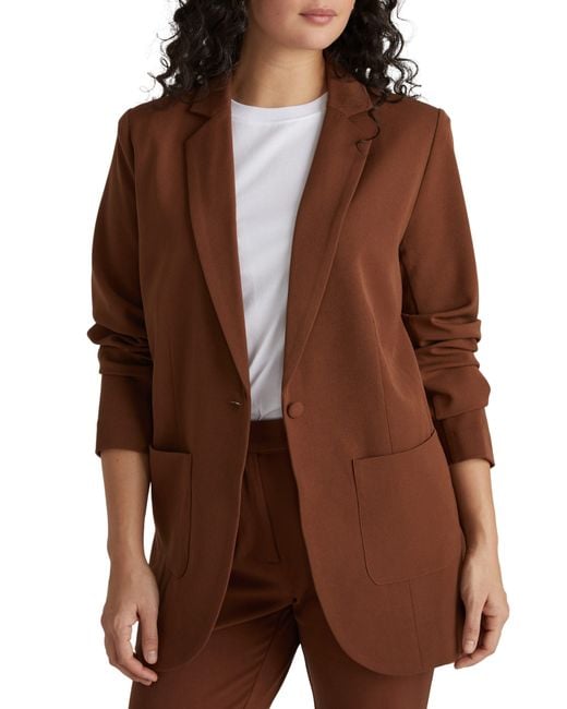 UNIVERSAL STANDARD Brown All Day Blazer