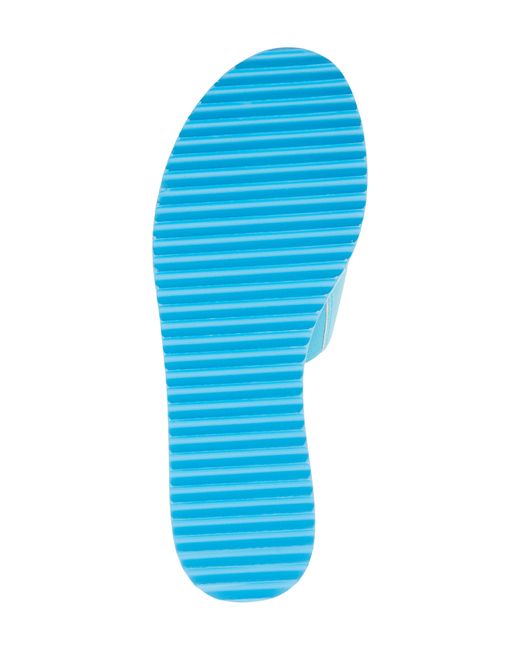 Matisse Blue Jackie Platform Slide Sandal