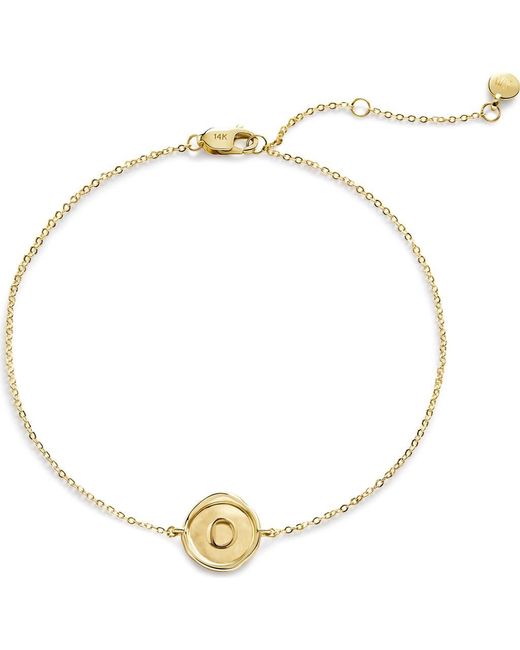 Monica Vinader Metallic Initial Stamp Charm Bracelet