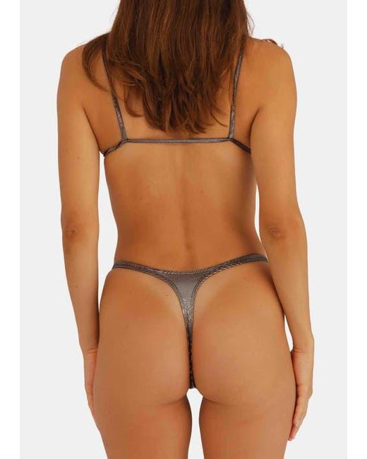 Minimale Animale Brown Lucid Bikini Top