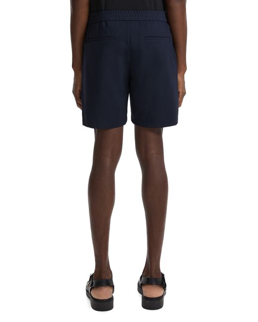 Theory Blue Curtis Slim Fit Internal Drawstring Shorts for men