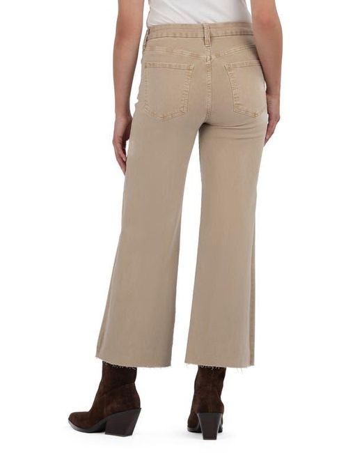 Kut From The Kloth Natural Meg Fab Ab Raw Hem High Waist Ankle Wide Leg Jeans
