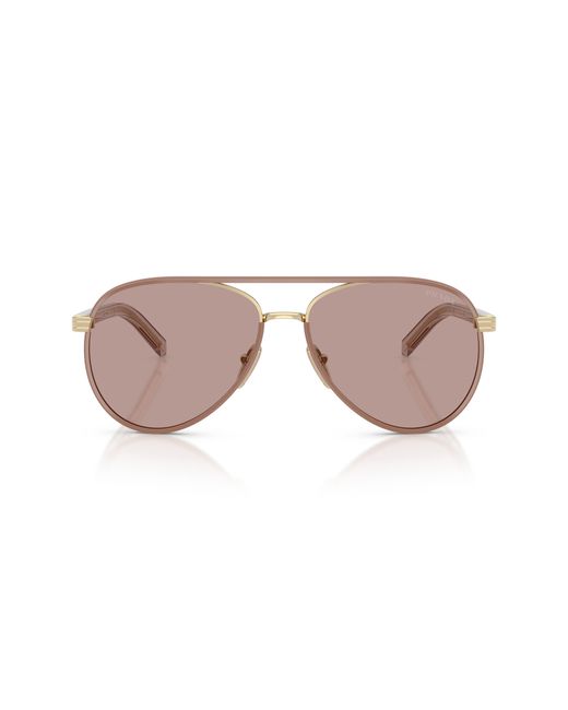 Prada Pink 59Mm Pilot Sunglasses