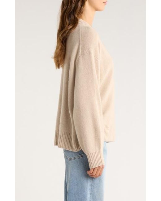 Reformation Natural Cove Crewneck Cashmere & Wool Sweater