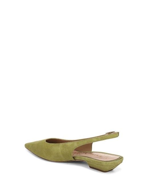 Sam Edelman Green Netty Slingback Pointed Toe Flat