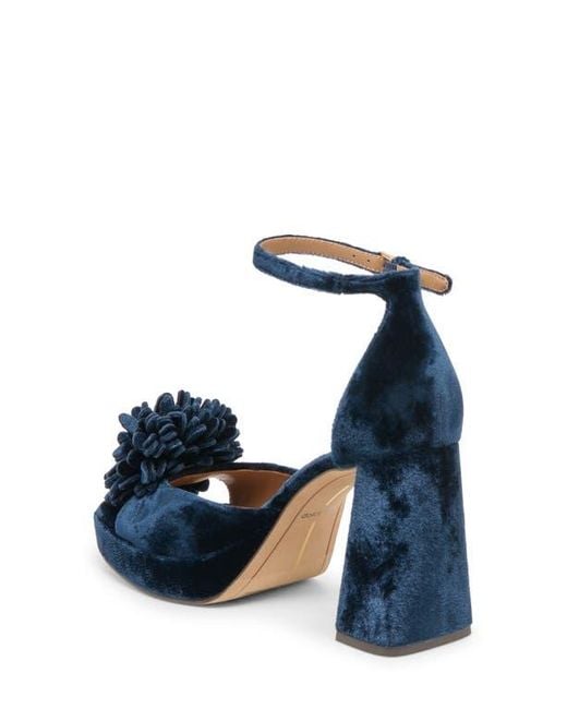 Dolce Vita Blue Perel Platform Ankle Strap Sandal