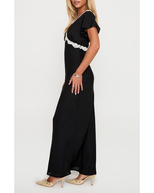 Princess Polly Black Barbarita Lace Maxi Dress