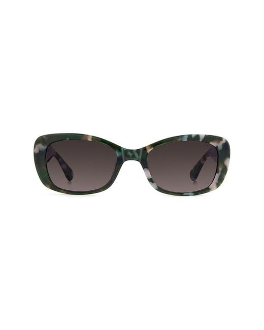 Kate Spade Black Beryl 53Mm Gradient Rectangular Sunglasses