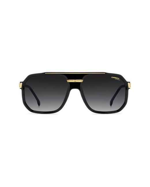 Carrera Black 60Mm Rectangular Flat Top Sunglasses for men
