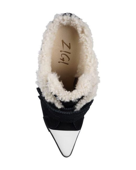 Zigi Black Harlemm Pointed Toe Platform Pump