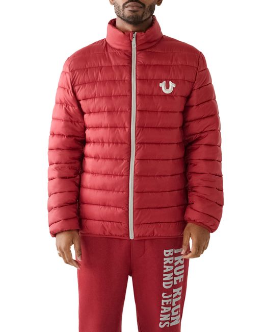 True Religion Red Lightweight Puffer Jacket for men