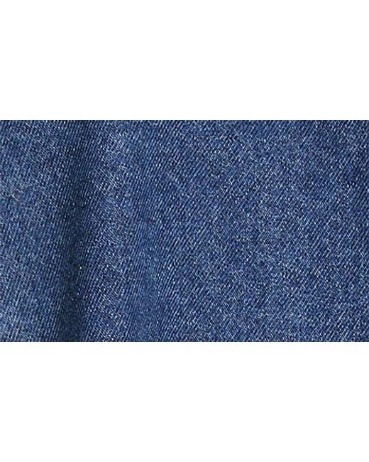 Simone Rocha Blue Embellished Distressed Denim A-Line Dress