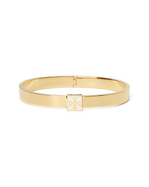 Tory Burch Natural Logo Hinge Bracelet
