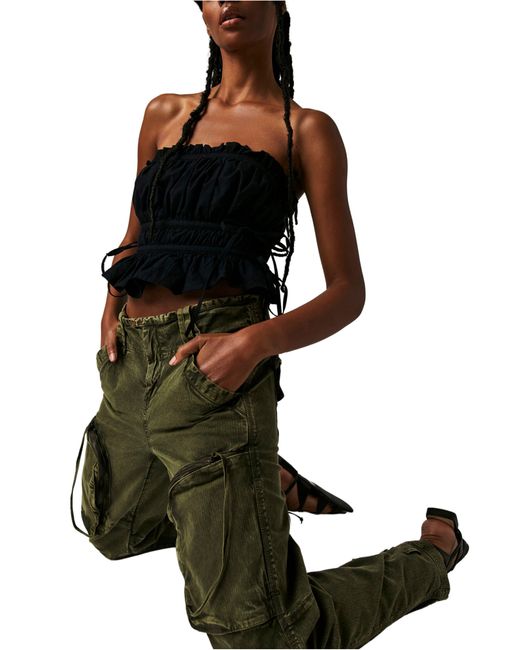 Free People Green Can't Compare Slouch Cargo Pants