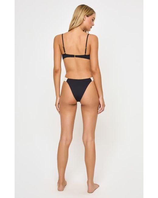 LSPACE Black Peyton Bikini Top