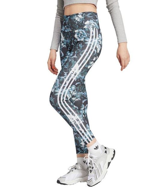 Adidas floral 3 stripe leggings online