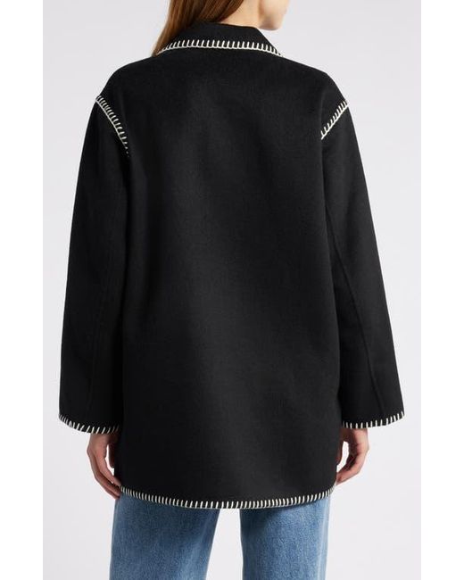 Rails Black Odyssey Whipstitch Detail Wool Blend Jacket