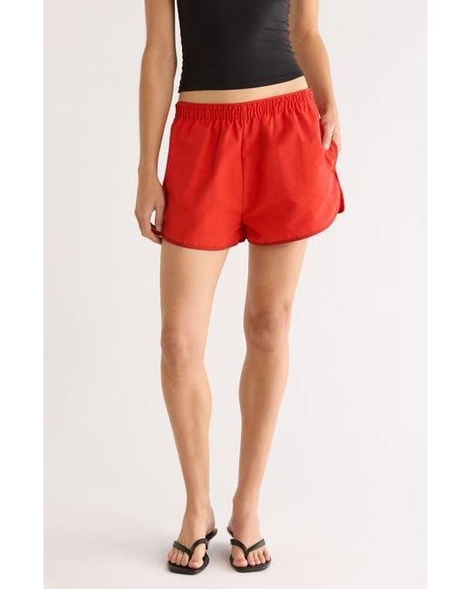 Staud Red Anchor Shorts