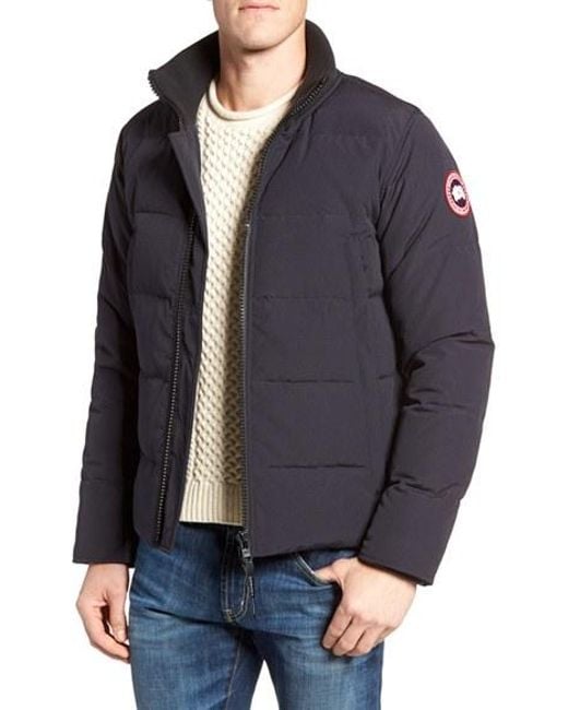 Canada goose 'woolford' Down Bomber Jacket in Blue for Men Lyst