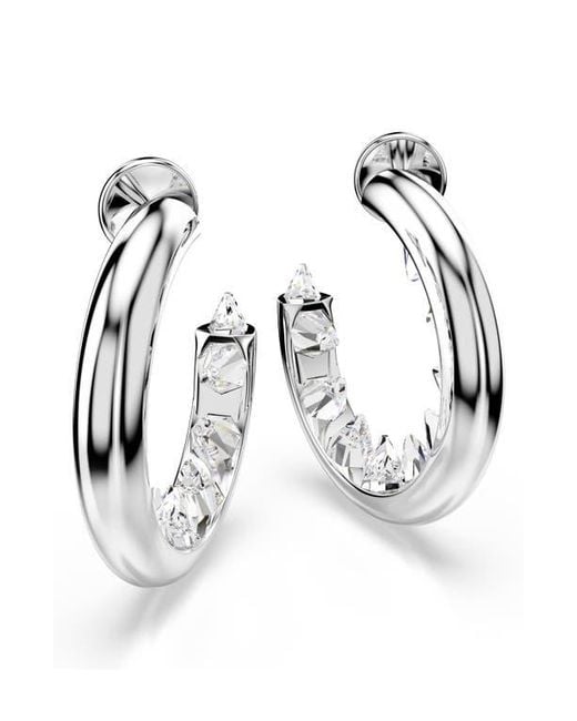 Swarovski Multicolor Sublima Crystal Hoop Earrings