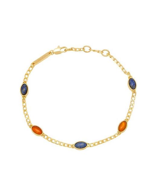Estella Bartlett White Lapiz Lazuli & Agate Chain Bracelet
