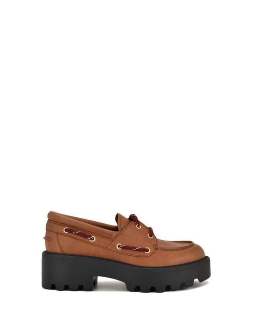 Nine West Brown Kerisa Lug Sole Loafer
