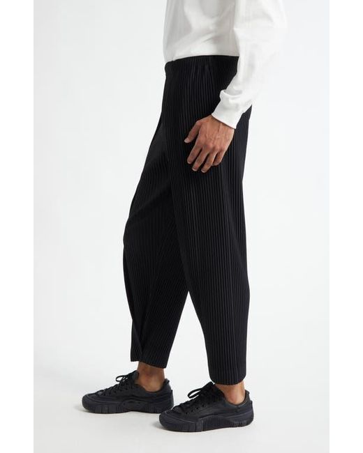 Homme Plissé Issey Miyake Black Bottoms 1 Pleated Straight Leg Pants for men