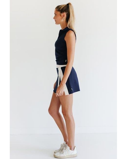 Beldrie Blue Dash Collared Top