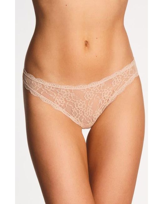 B.tempt'd Orange Effortlessly Lace Thong