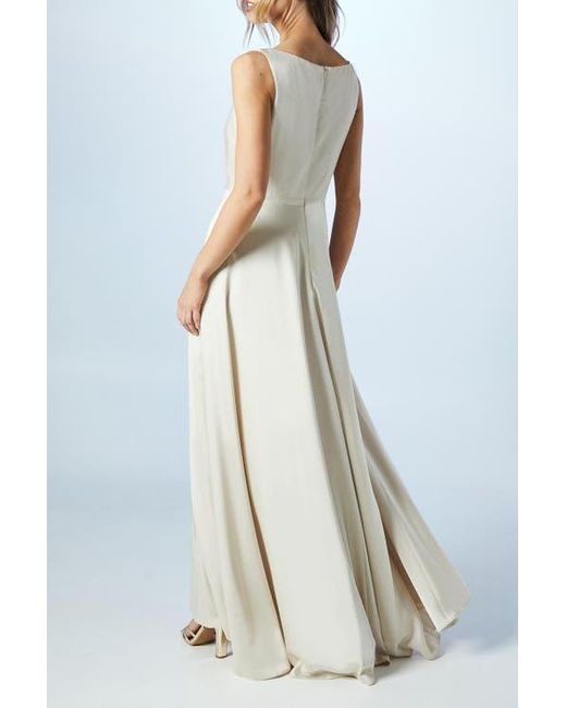 Coast Blue Sleeveless Cowl Neck Bridesmaid Dress