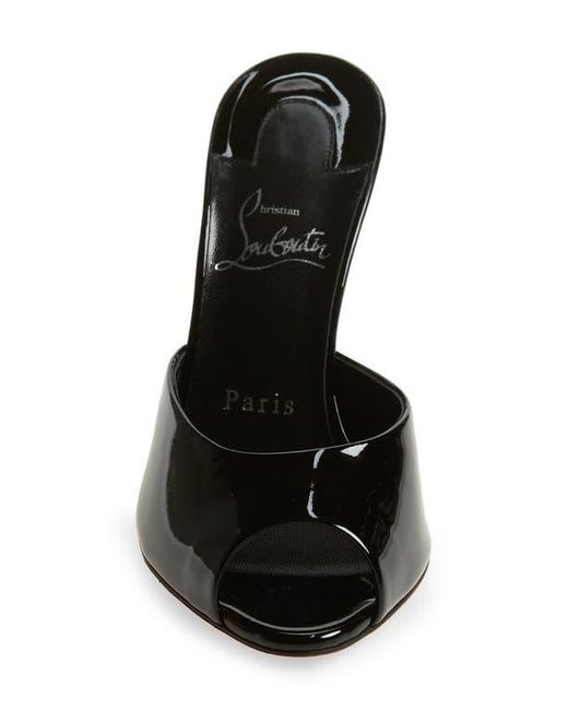 Christian Louboutin Black Me Dolly Peep Toe Slide Sandal