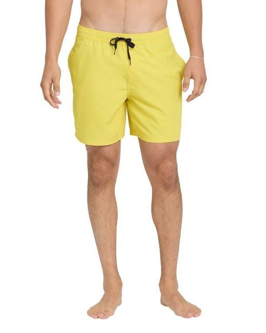 Quiksilver Yellow Everyday Volley 15-Inch Swim Trunks for men