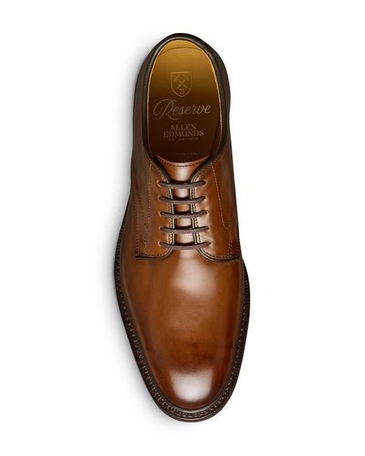 Allen Edmonds Brown Maxwell Reserve Plain Toe Derby Dress Shoe for men