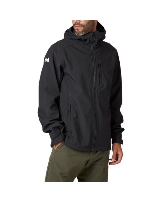 Helly Hansen Black Paramount Water Resistant Hooded Softshell Jacket for men