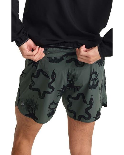 Roark Black Alta 5 Drawstring Shorts for men