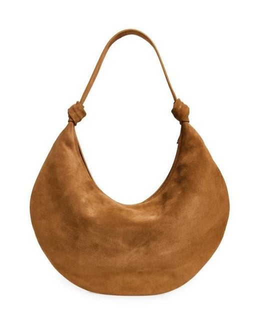 Reformation Brown Rhea Suede Hobo Bag