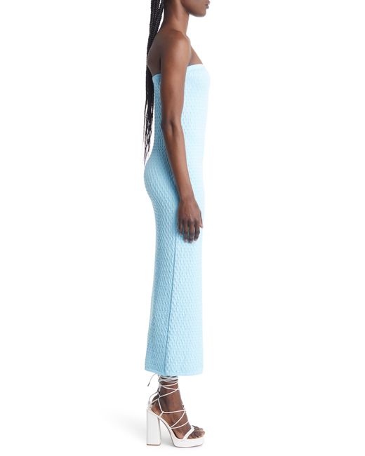 Open Edit Strapless Maxi Sweater Dress in Blue Lyst