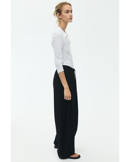 H&M Black Balloon Drawstring Trousers