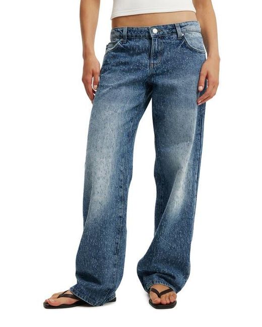 Cotton On Blue Low Rise Straight Jean