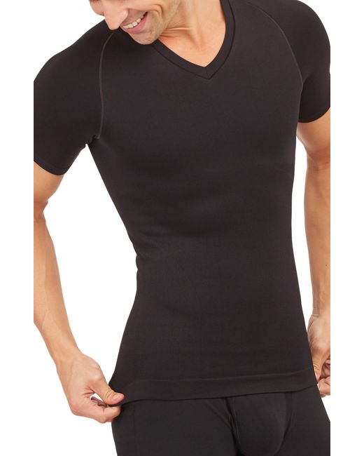Spanx Spanx Ultra Sculpt Seamless Vneck Tshirt in Black for Men Lyst