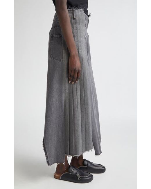 Kuro Gray Remake Denim Mark Vi Maxi Skirt
