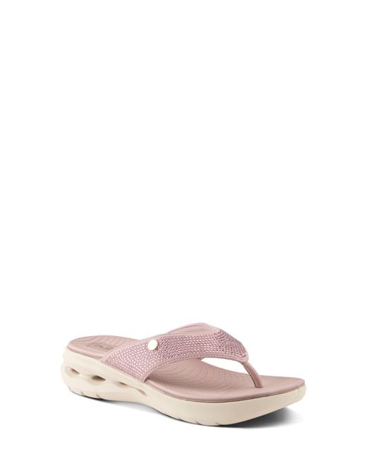 Flexus by Spring Step Pink Gorski Platform Wedge Flip Flop
