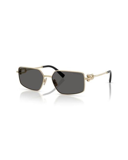 Tiffany & Co Gray 58Mm Rectangular Sunglasses for men