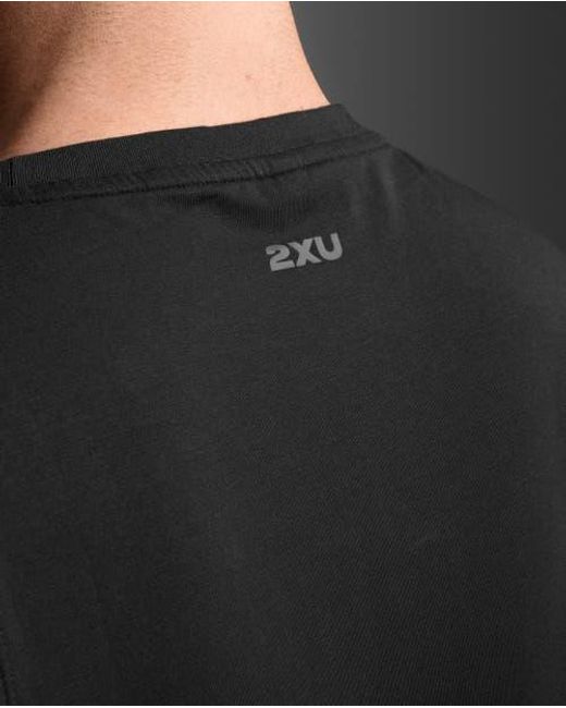 2xu Black Motion Cotton Flex Tank for men