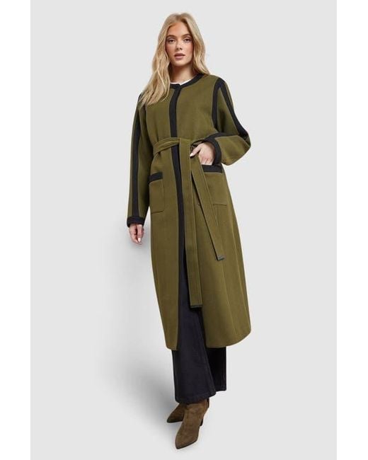 Oasis Black Tipped Coat