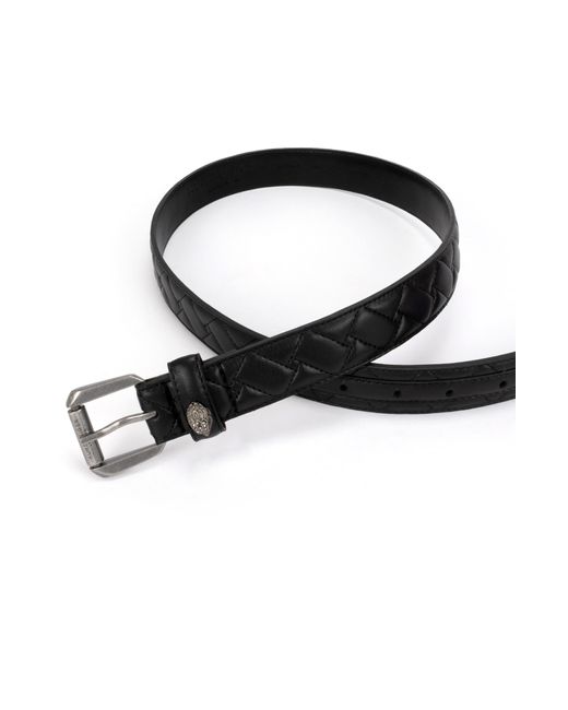 Kurt Geiger Black Micro Quilt Leather Belt