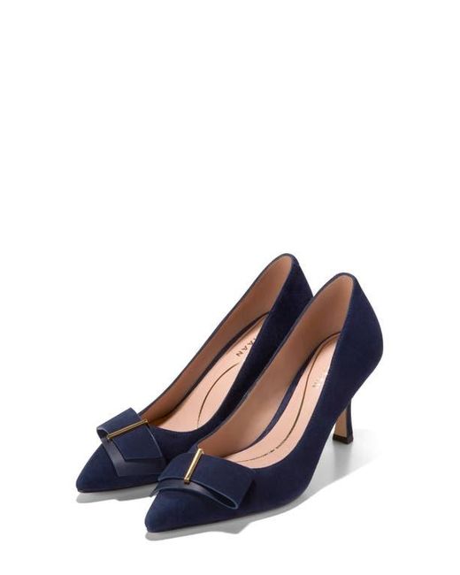 Cole Haan Blue Felicia Bow Pointed Toe Pump