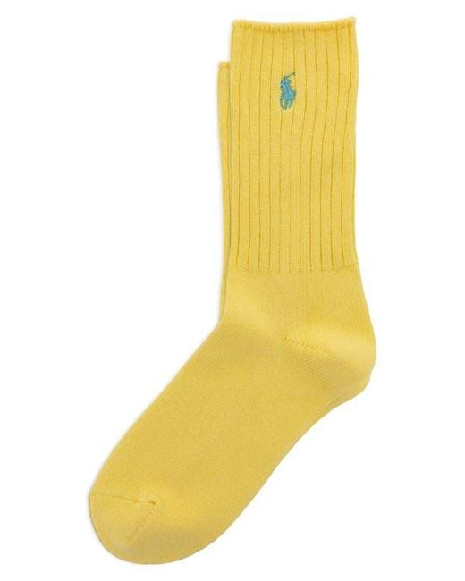 Polo Ralph Lauren Yellow Basic Crew Socks