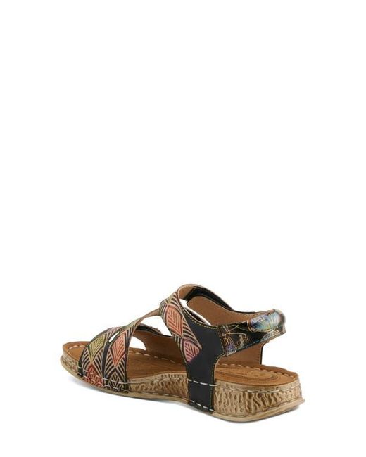 Spring Step Multicolor Versa Slingback Wedge Sandal